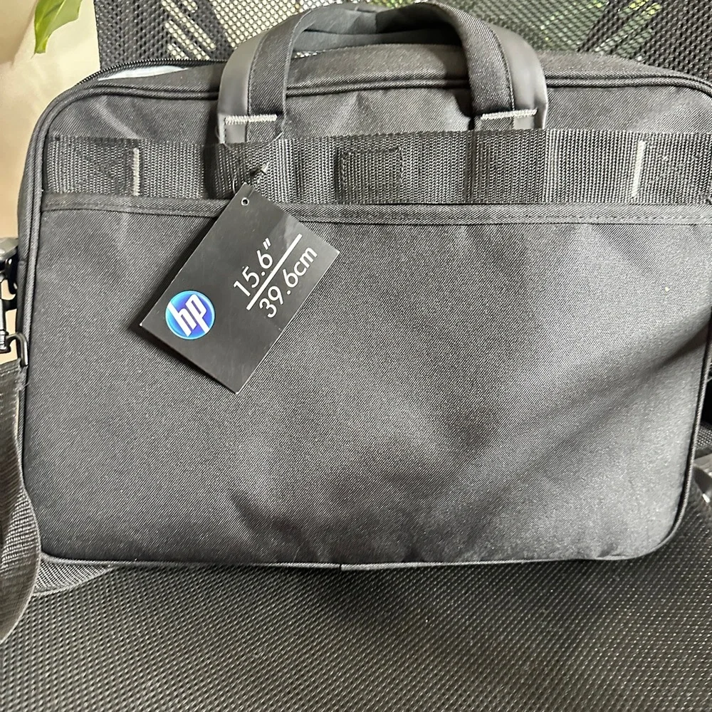 Black Laptop Bag with charger hp